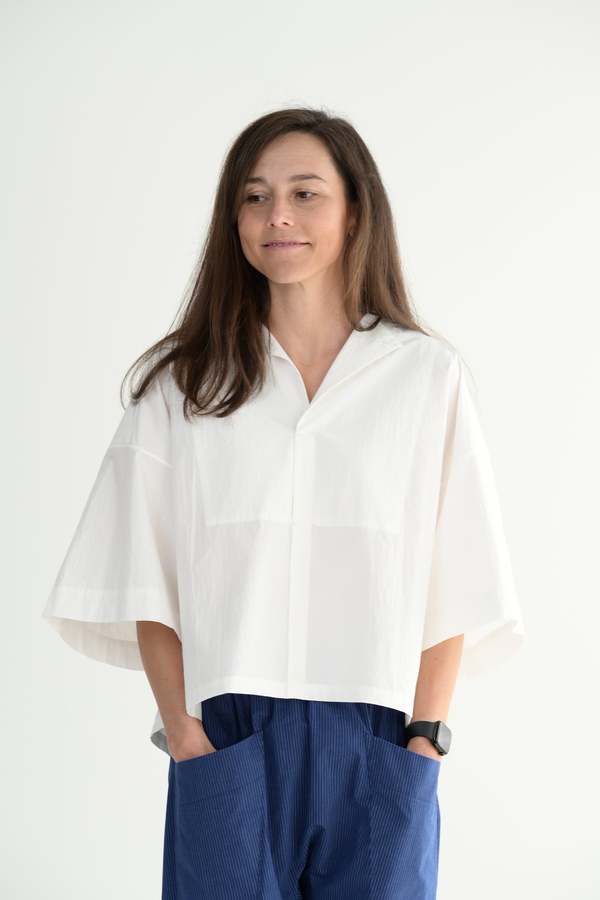 Toogood Cook Top - Chalk Paper Cotton