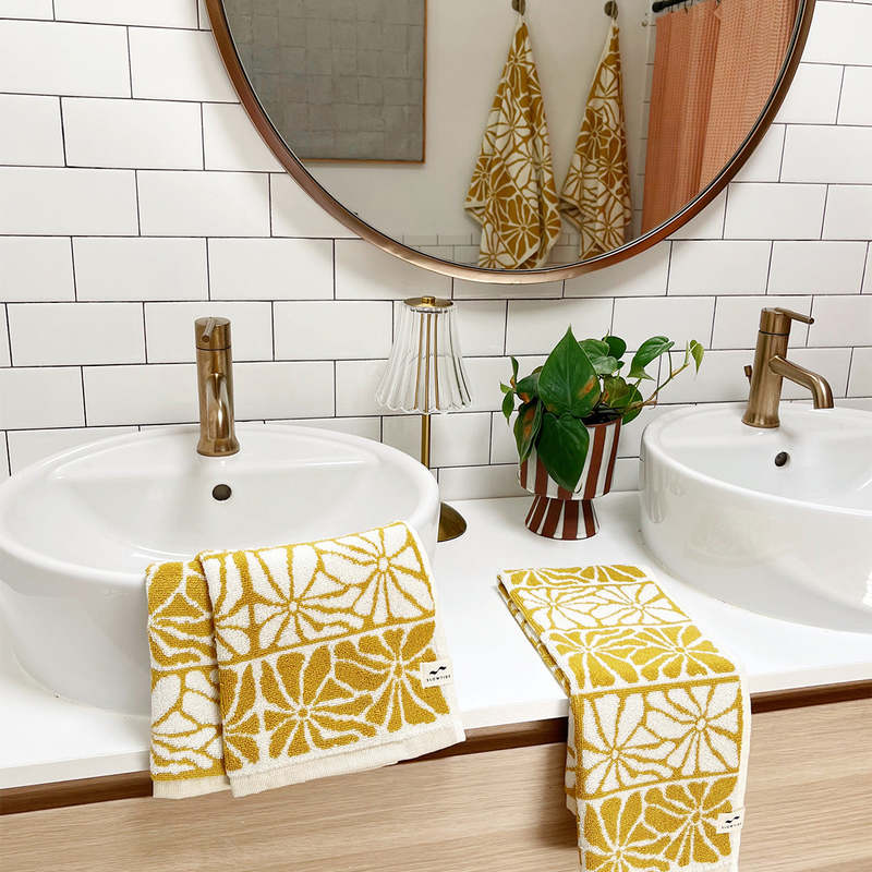 Slowtide Ciao Zen Hand Towel - Mustard