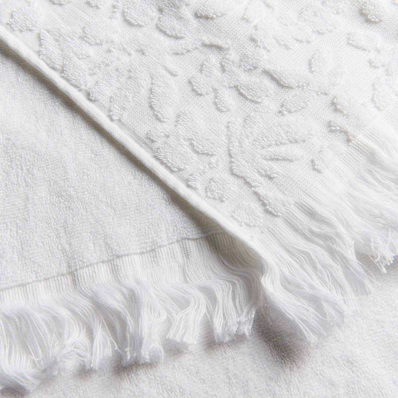 Slowtide Rouen Hand Towel - Off White/Sienna