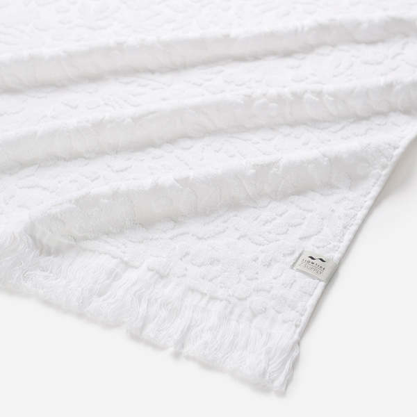 Slowtide Rouen Hand Towel - Off White/Sienna