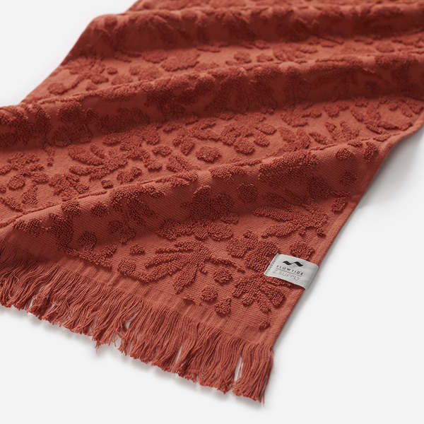 Slowtide Rouen Hand Towel - Off White/Sienna