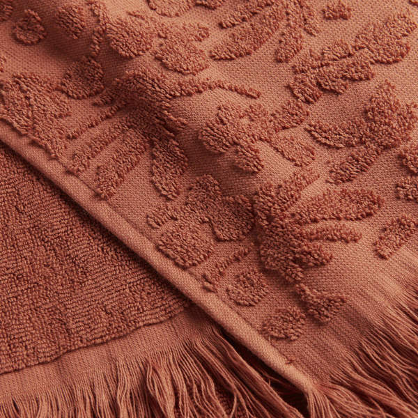 Slowtide Rouen Hand Towel - Off White/Sienna