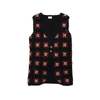 Sundazed 70s Artisanal Crochet Floral Motif Vest - Black - Thumbnail 1
