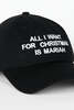 "INTENTIONALLY __________." Mimi Xmas Dad Cap - Black/White - Thumbnail 3