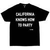 Skim Milk California Knows How to Party T-Shirt - Black - Thumbnail 1