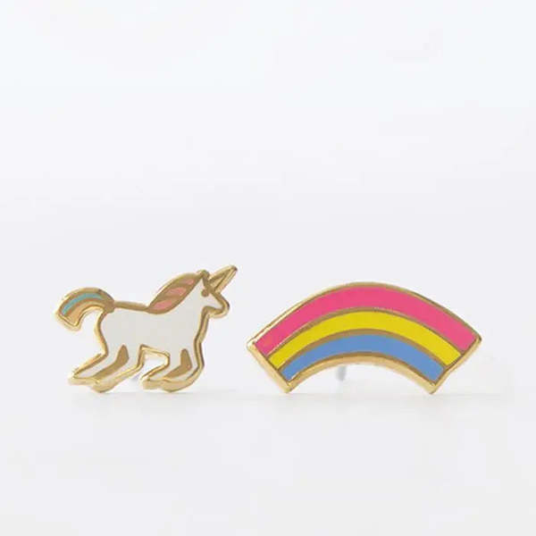Murray & Finn Unicorn and Rainbow Earrings