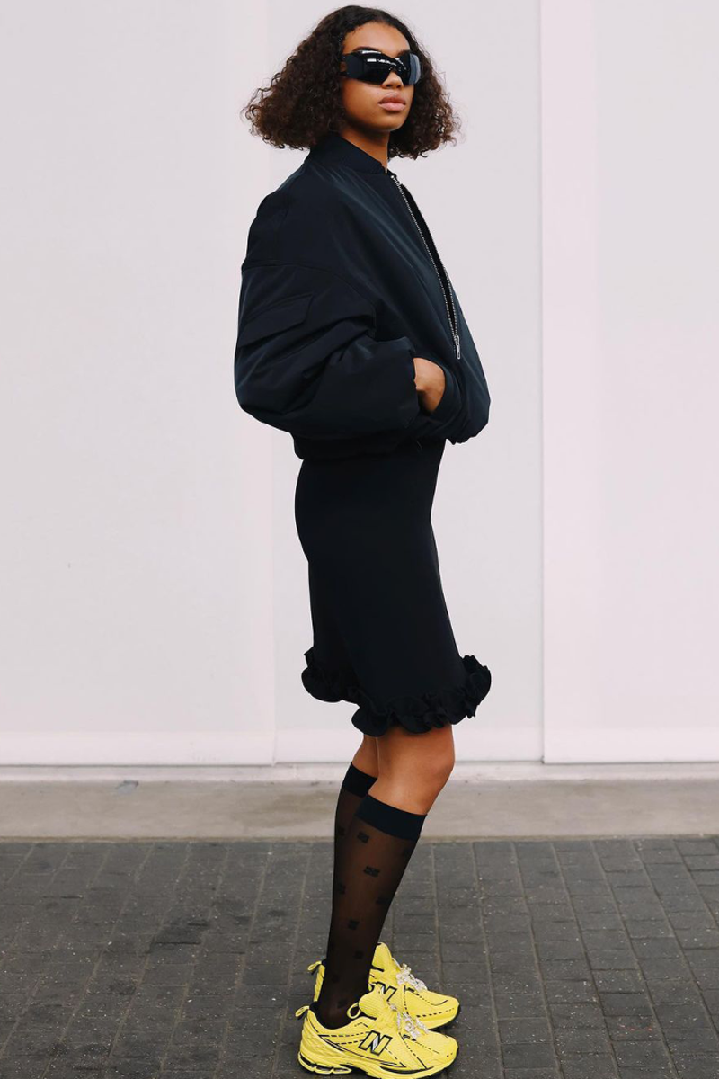 Ganni Butterfly Lace Socks - Black | Garmentory