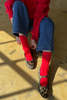 Le Bon Shoppe Classic Cashmere Socks - Red - Thumbnail 4