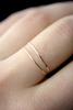 Hannah Naomi Hammered Thin Stacking Ring - Gold - Thumbnail 2