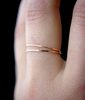 Hannah Naomi Hammered Thin Stacking Ring - Gold - Thumbnail 5