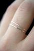 Hannah Naomi Hammered Thin Stacking Ring - Silver - Thumbnail 2