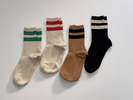 Le Bon Shoppe Her Varsity Socks - Cream/Red - Thumbnail 5
