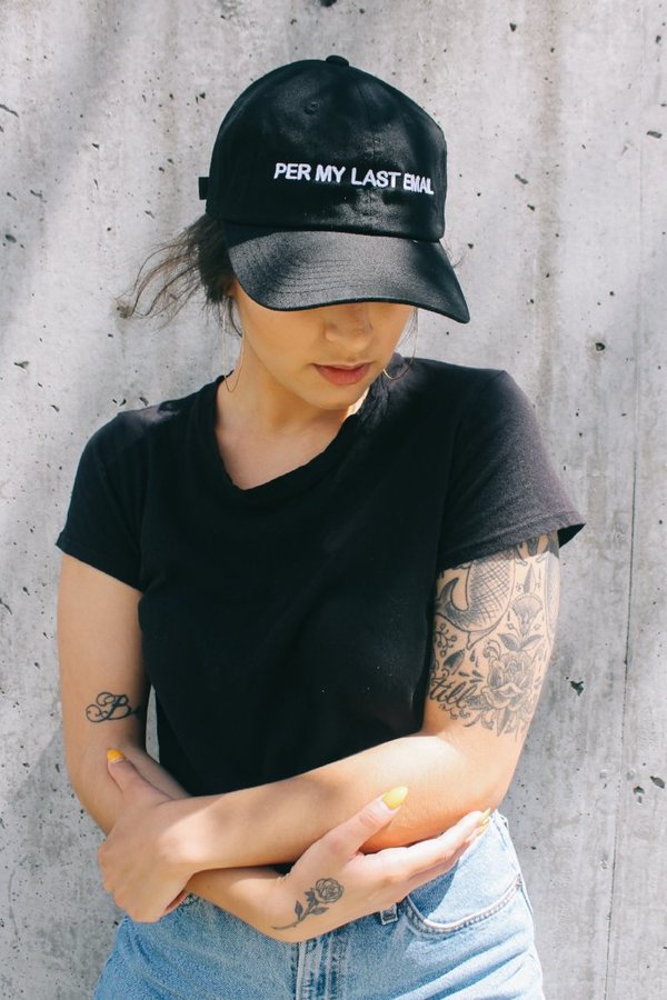 "INTENTIONALLY __________." Per My Last Email Hat - Black "INTENTIONALLY __________." Per My Last Email Hat - Black