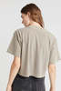 Richer Poorer Relaxed Short Sleeve Crop Tee - Warm Grey - Thumbnail 2