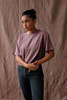 Richer Poorer Short Sleeve Crop Tee - Plum Smoke - Thumbnail 2