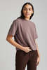 Richer Poorer Short Sleeve Crop Tee - Plum Smoke - Thumbnail 5