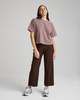 Richer Poorer Short Sleeve Crop Tee - Plum Smoke - Thumbnail 6