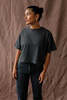Richer Poorer Short Sleeve Crop Tee - Stretch Limo - Thumbnail 4