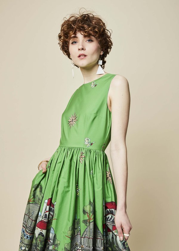 Roi du Lac Hagia Sophia Dress Green Garmentory