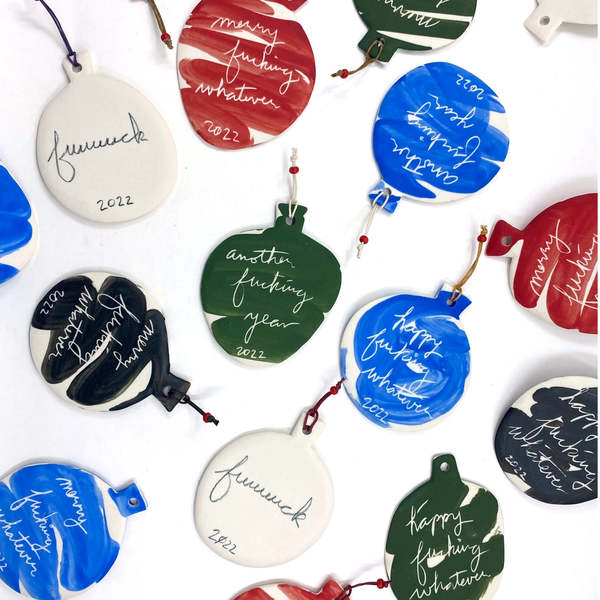 Ceramics and Theory Ornaments - Blue/White