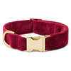 The Foggy Dog Velvet Dog Collar - Burgundy/Navy - Thumbnail 2