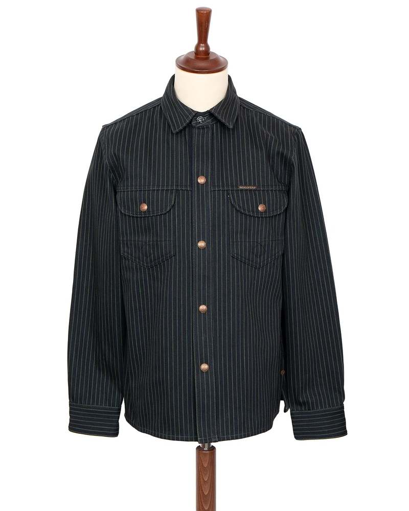 Indigofera Copeland Jacket - Viridescent Stripe Indigofera Copeland Jacket - Viridescent Stripe