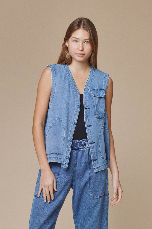 Jungmaven Falcon Vest - Light Denim