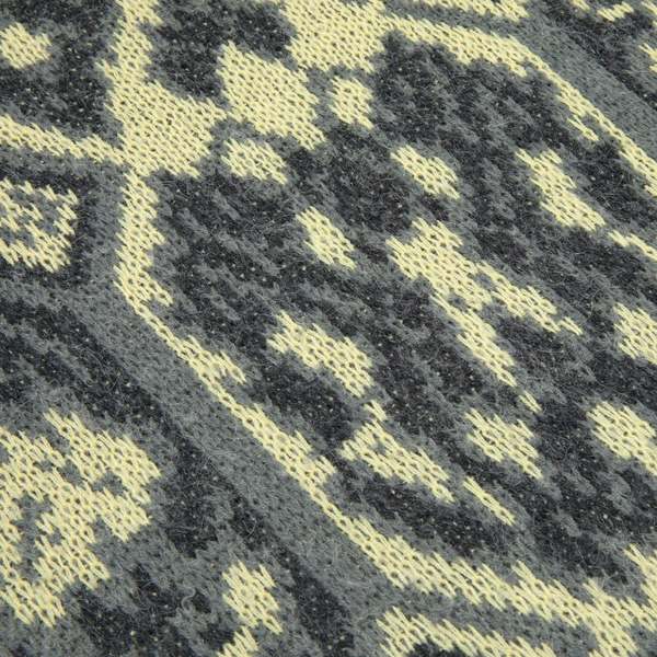 L'UOMO 70s Art Deco Jacquard Knit Jumper - Yellow