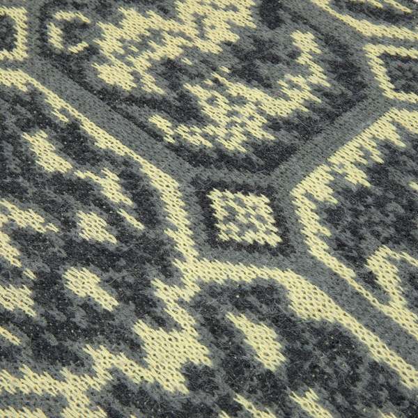 L'UOMO 70s Art Deco Jacquard Knit Jumper - Yellow