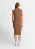 MM6 Maison Margiela Ribbed Maxi Dress - Camel - Thumbnail 4
