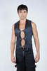 FANG NYC Neck Belt Lapel Vest - Black/Blue - Thumbnail 1