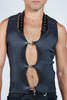 FANG NYC Neck Belt Lapel Vest - Black/Blue - Thumbnail 4