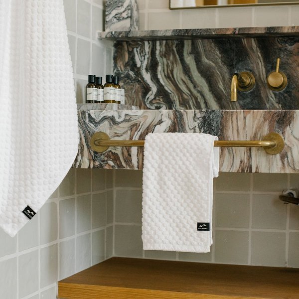 Slowtide Clive Bath Towel - White