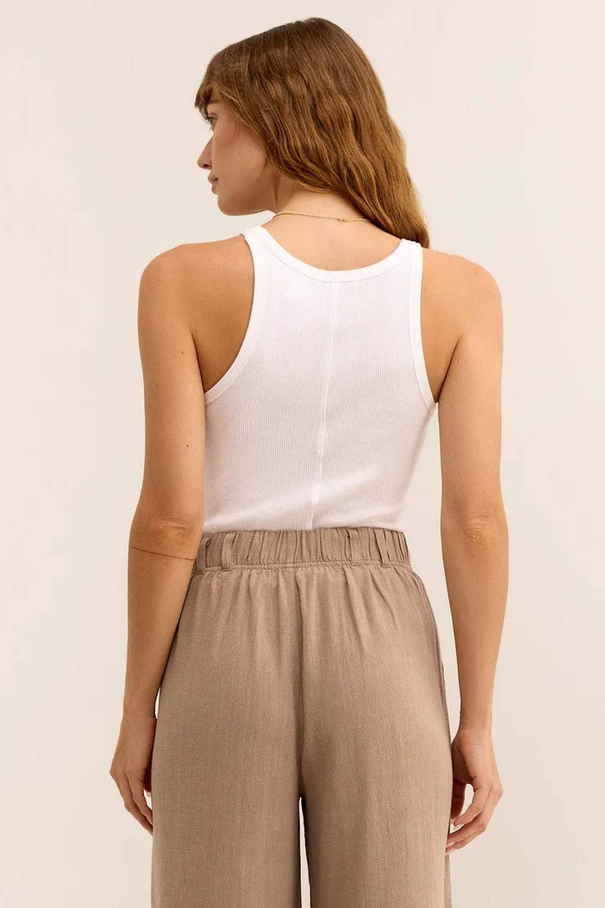 Z Supply Torren Rib Tank - Limeade/White - Image 4 of 4