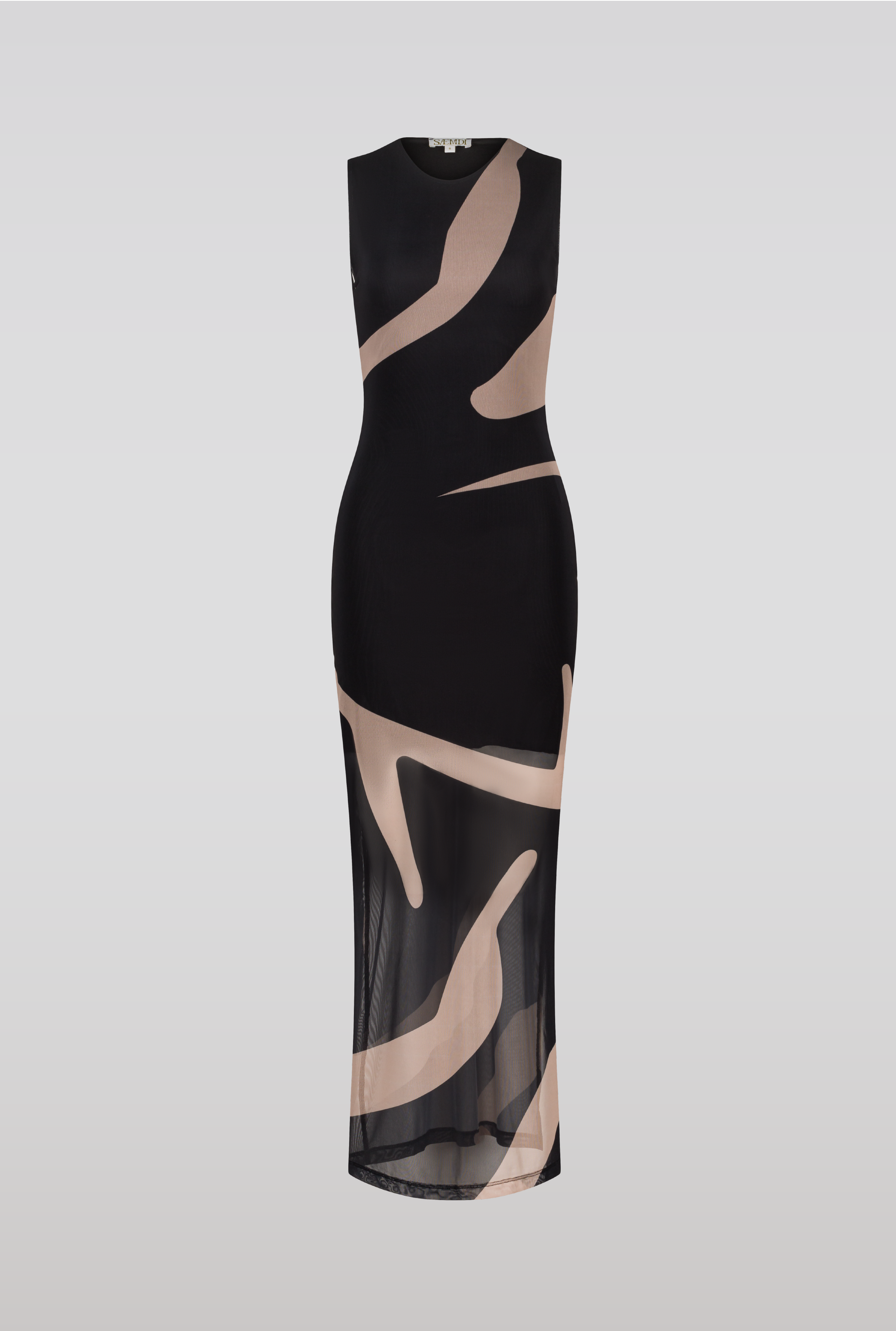 SAEMDI Mesh Dress - Black/Nude | Garmentory