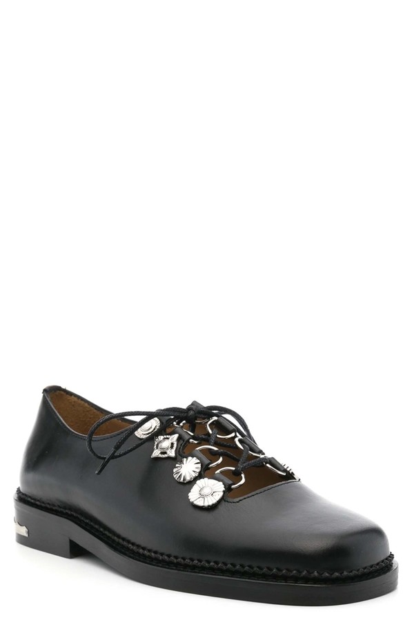 靴 TOGA VIRILIS 24aw Square toe derby shoes Toga Virilis Derby Shoes - Black | Garmentory