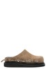 Toga Virilis Studded Clogs - Taupe Suede - Thumbnail 1
