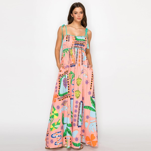 strapless open back dress Vintage 1940s Novelty Print Party Dress Tropical Print