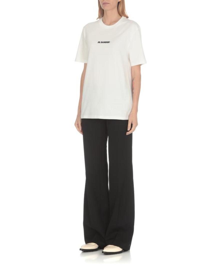 ■Jil Sander■ Logo Short Sleeve T-Shirt Porcelain J40GC0118 Logo T-Shirt Woman | Jil Sander Official Online Store