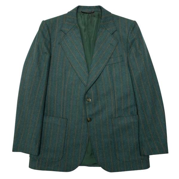 Sundazed 70s Dormeuil Wool Flannel Pinstripe Blazer - Green