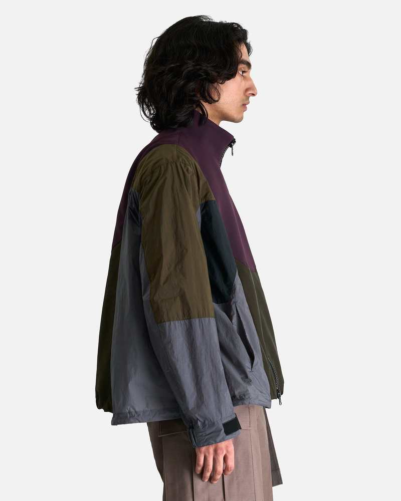 sacai Matelasse Twill Mix Blouson - Burgundy | Garmentory
