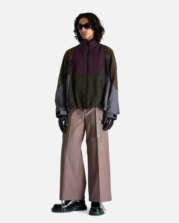sacai Matelasse Twill Mix Blouson - Burgundy | Garmentory