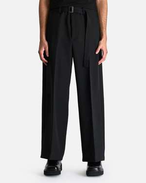 sacai Matelasse Twill Pants - Black | Garmentory