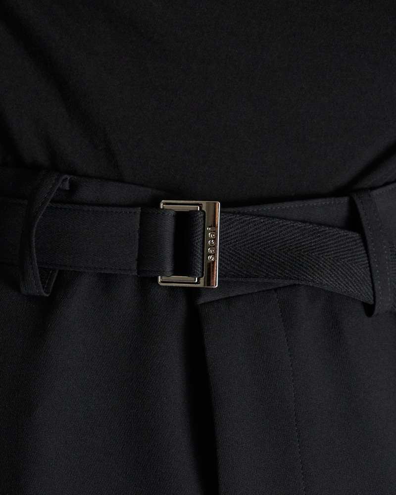 sacai Matelasse Twill Pants - Black | Garmentory