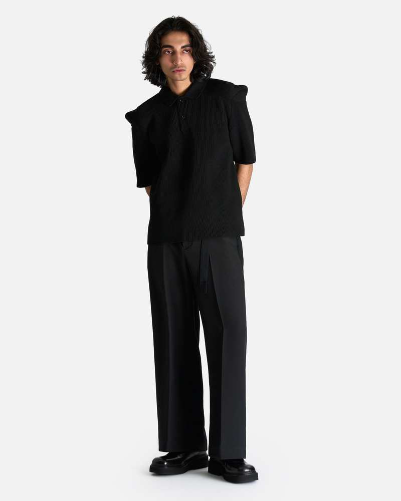 sacai Matelasse Twill Pants - Black | Garmentory