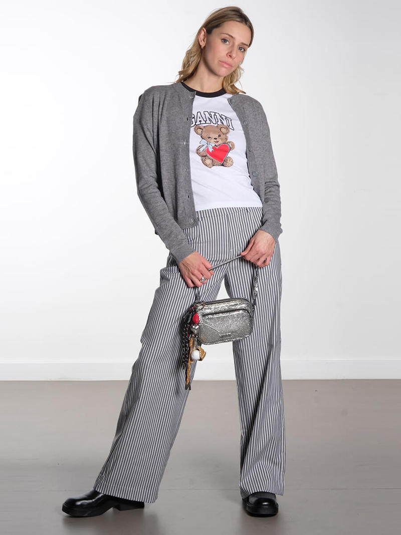 GANNI BEAR Tシャツ ホワイト Bright White White Basic Jersey Bear T-shirt | GANNI