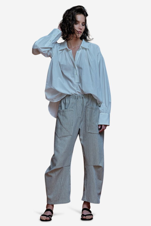 SECULAR Travis Pant - White/Navy Stripe