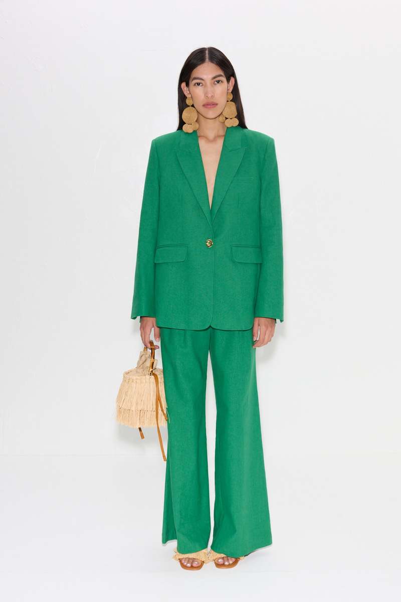 Simon Miller Bloo Linen Pant - Amazon Green