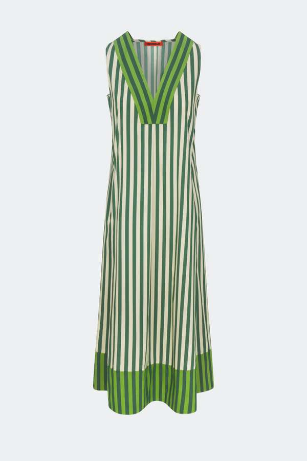 green emerald velvet dress Lewisa Maxi Dress Green Stripe