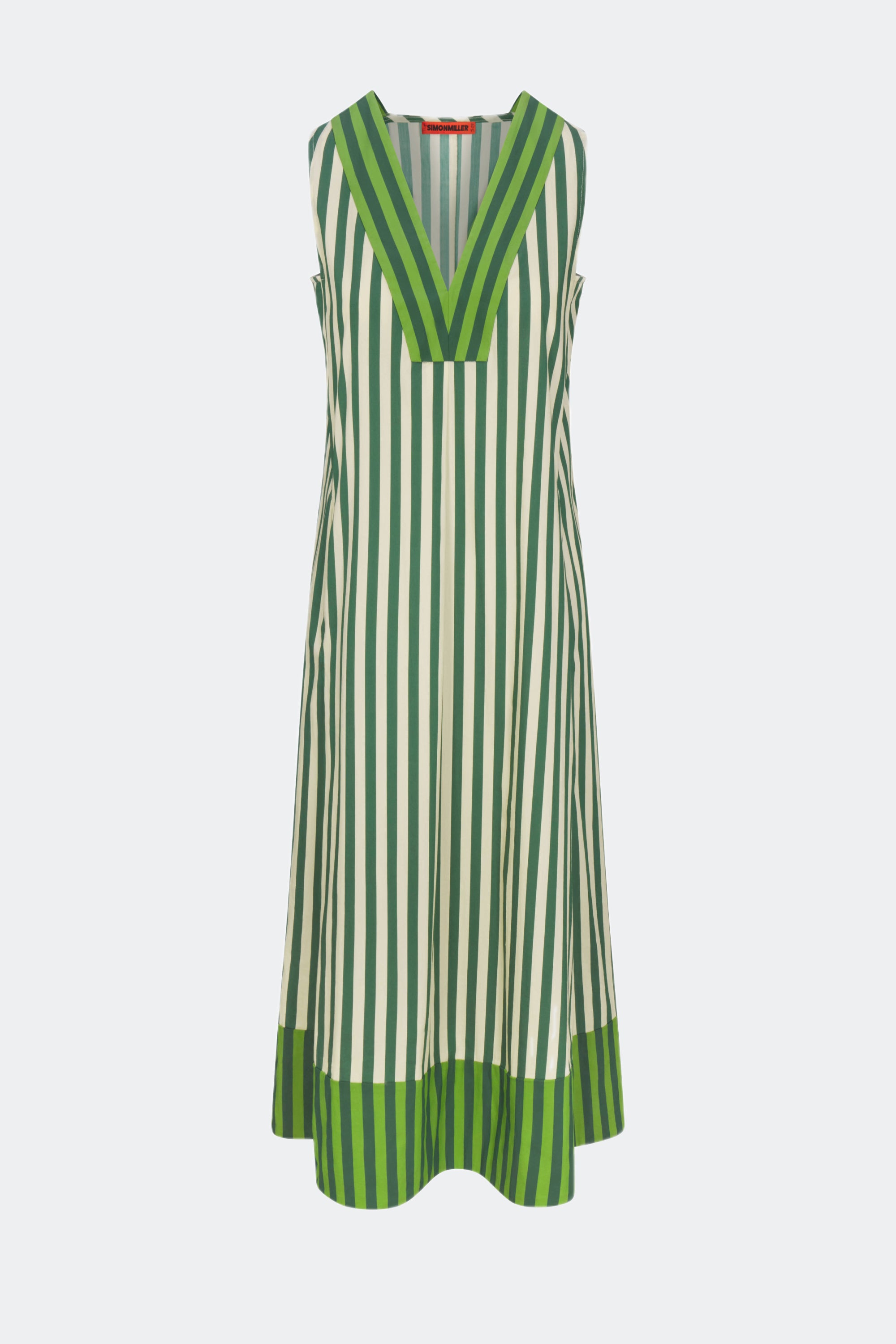 simon miller green stripe dress Mar Poplin Prom Ball Gown